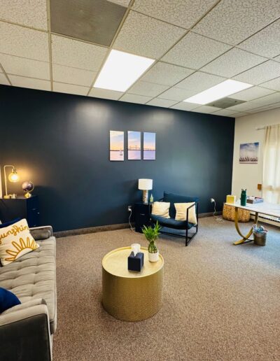 Warm and welcoming therapy office in Natick Massachusetts at Shine Therapy and Coaching